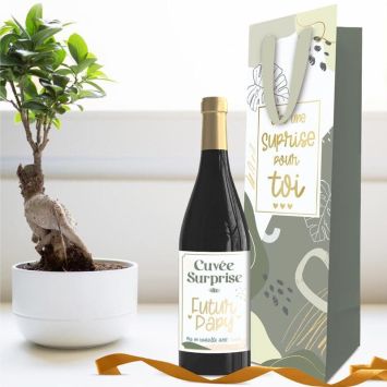 Kit Bouteille Annonce - Cuvée Surprise du Futur Papy - Collection Annonce de Grossesse