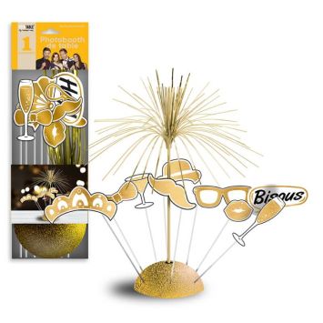 Kit Photobooth de table avec socle et 8 Accessoires - Couleur au choix