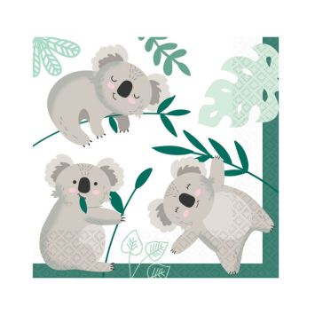 16 serviettes en papier collection koala | jourdefete.com