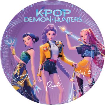 Assiettes en carton KPop Demon Hunters pour anniversaire enfant | jourdefete.com