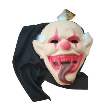Masque avec capuche - Vampire en Clown Fou - Couleur au choix