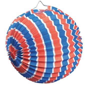 12 Lampions tricolores Bleu - Blanc - Rouge