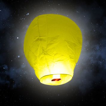 Lanterne volante "ballon" - Jaune