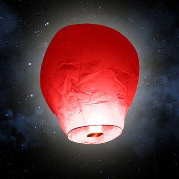 Lanterne volante "ballon" - Rouge