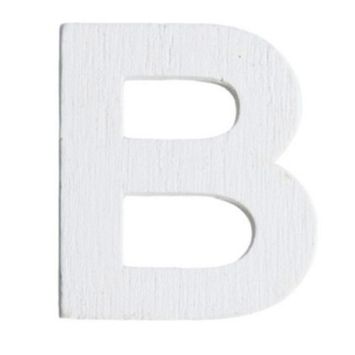 Lettre B en Bois Blanc - 5 cm