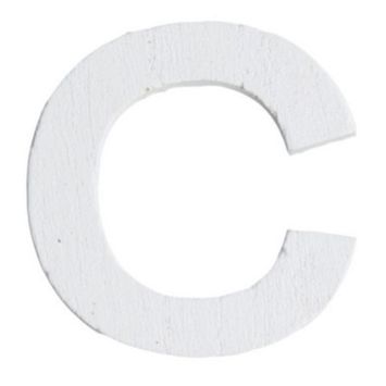 Lettre C en Bois Blanc - 5 cm