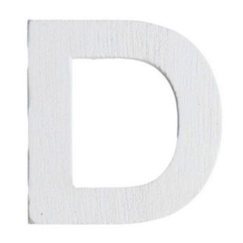 Lettre D en Bois Blanc - 5 cm