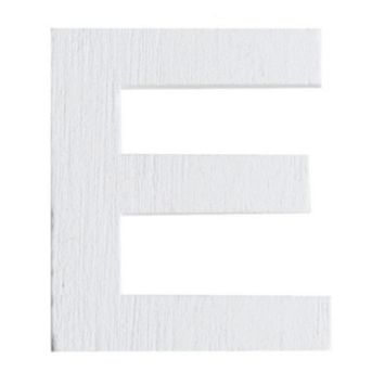 Lettre E en Bois Blanc - 5 cm