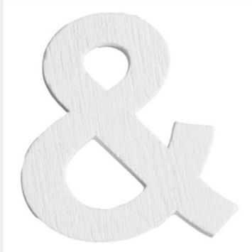 Lettre & en Bois Blanc - 5 cm