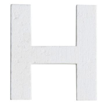 Lettre H en Bois Blanc - 5 cm 