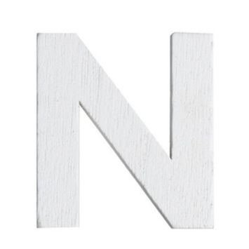 Lettre N en Bois Blanc - 5 cm