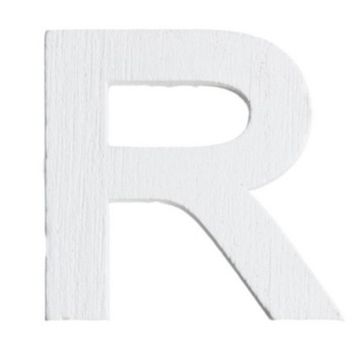 Lettre R en Bois Blanc - 5 cm