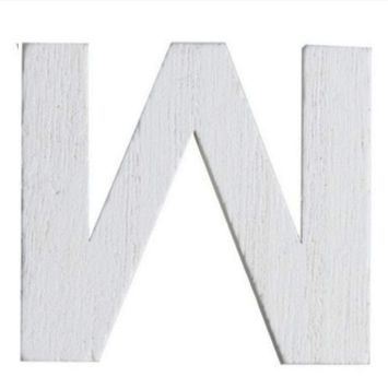 Lettre W en Bois Blanc - 5 cm