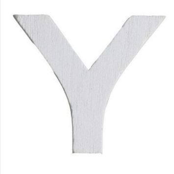 Lettre Y en Bois Blanc - 5 cm