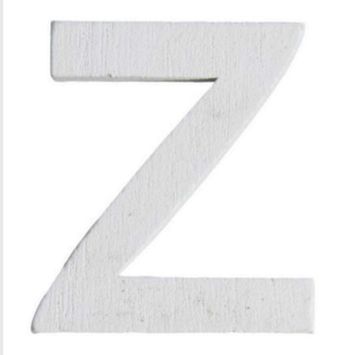Lettre Z en Bois Blanc - 5 cm