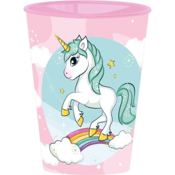 Un gobelet réutilisable - 26 cl - Licorne génial pour un anniversaire pour fille | jourdefete.com