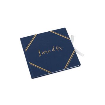 Livre d'Or - Dorure Embossée - Bleu Marine | jourdefete.com