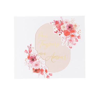 Un joli livre d'or blanc aux motifs de fleurs pour votre mariage | jourdefete.com