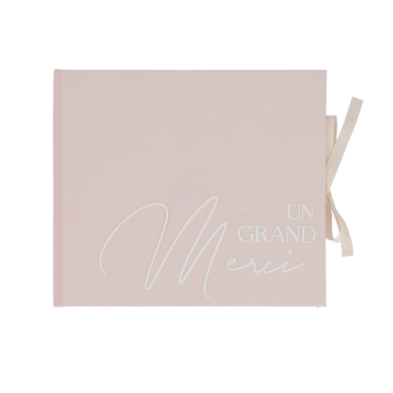 Livre d'or de 68 pages "Un Grand Merci" - 22 x 19 cm - Couleur au choix