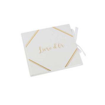 Livre D'Or - Dorure Embossée - Blanc| jourdefete.com