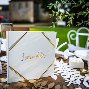 Livre D'Or - Dorure Embossée - Blanc