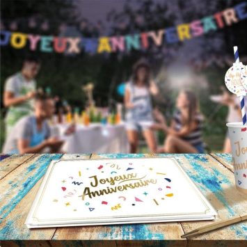 Livre d'Or - Joyeux Anniversaire - Collection Confettis