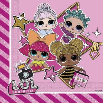 serviettes-poupees-LOL-surprise-anniversaire | jourdefete.com