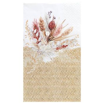 Lot de 20 serviettes - 11 x 20 cm - Romance Champêtre | jourdefete.com