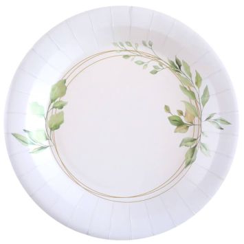 Lot de 10 assiettes - 22,5 cm - Ô Bonheur | jourdefete.com