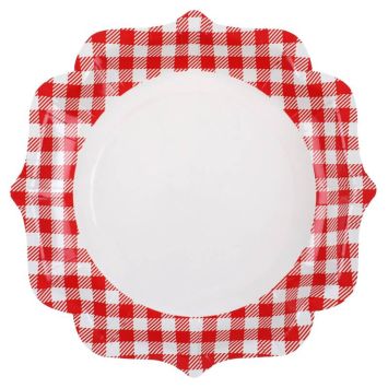 Lot de 10 assiettes - 21 x 21 cm - À la campagne | jourdefete.com