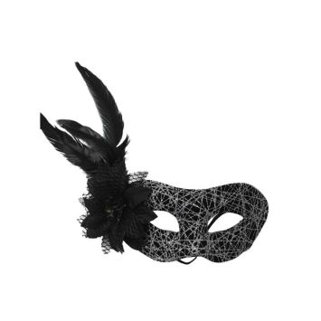 Loup avec dentelle et rose - Couleur au Choix