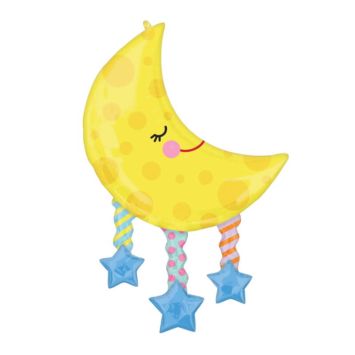 ballon lune et étoiles supershape™ de 96 cm | jourdefete.com