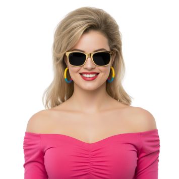 Lunettes de soirée dorées métallisées pour déguisement et fête | jourdefete.com