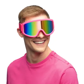 Lunettes de ski fluo pour adulte - Couleur au choix