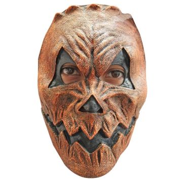 Demi Masque Latex Citrouille Effrayante