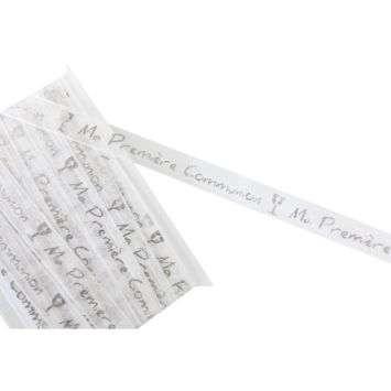 Ruban en Organdi - Ma Première Communion - Argent | jourdefete.com