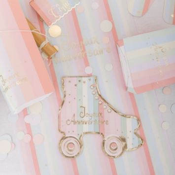16 Serviettes - Collection Mahault Pastel et Or