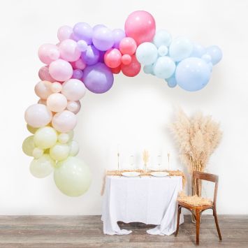 Kit Arche 82 Ballons - Multicolore - Collection Mahault Pastel et Or