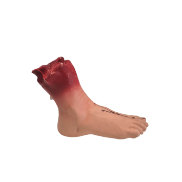 Posez ce pied ensanglanté sur une table pour votre décoration d'Halloween | jourdefete.com