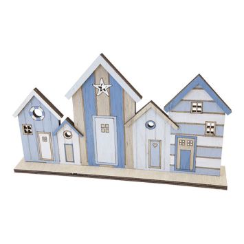 Décoration à poser en bois - Maisons de bord de mer - Collection Mer