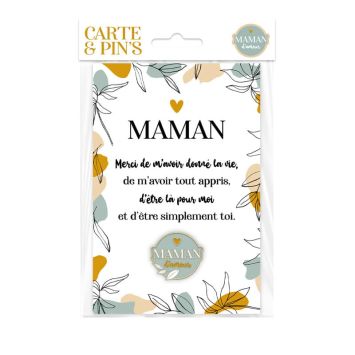 Carte et Pin's Maman d'amour