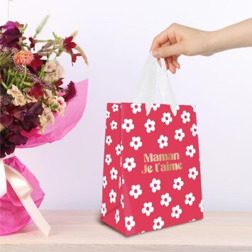 Pochette cadeau "Maman je t'aime" - Modèle Moyen - Collection Maman d'Amour
