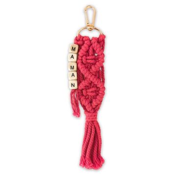 Porte-clés macramé maman | jourdefete.com
