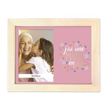 Cadre photo mamie en or 