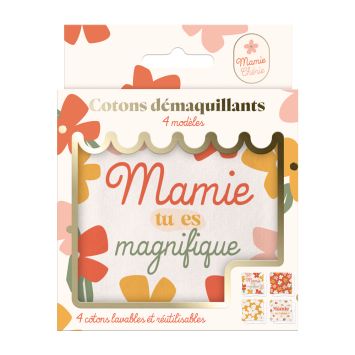 4 cotons démaquillants - Collection Mamie Chérie