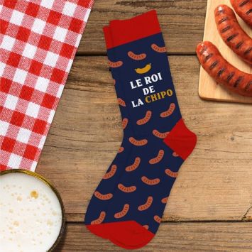 Chaussettes "Le roi de la chipo" - Collection Claquettes Chaussettes