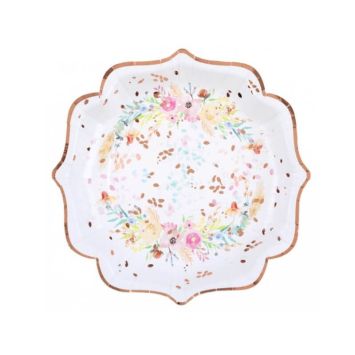 10 assiettes en carton mariage fleuri | jourdefete.com