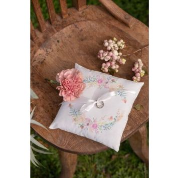 Coussin d'alliances - Mariage Fleuri
