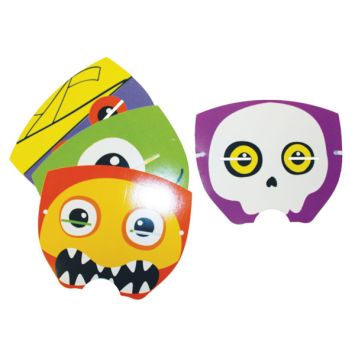 4 masques Halloween en papier