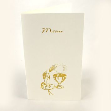 Menu Communion Calice Or